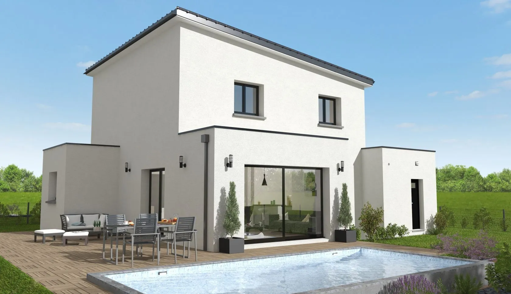 Maison neuve 117 m² à Saint-Aubin-d'Aubigné (35250)