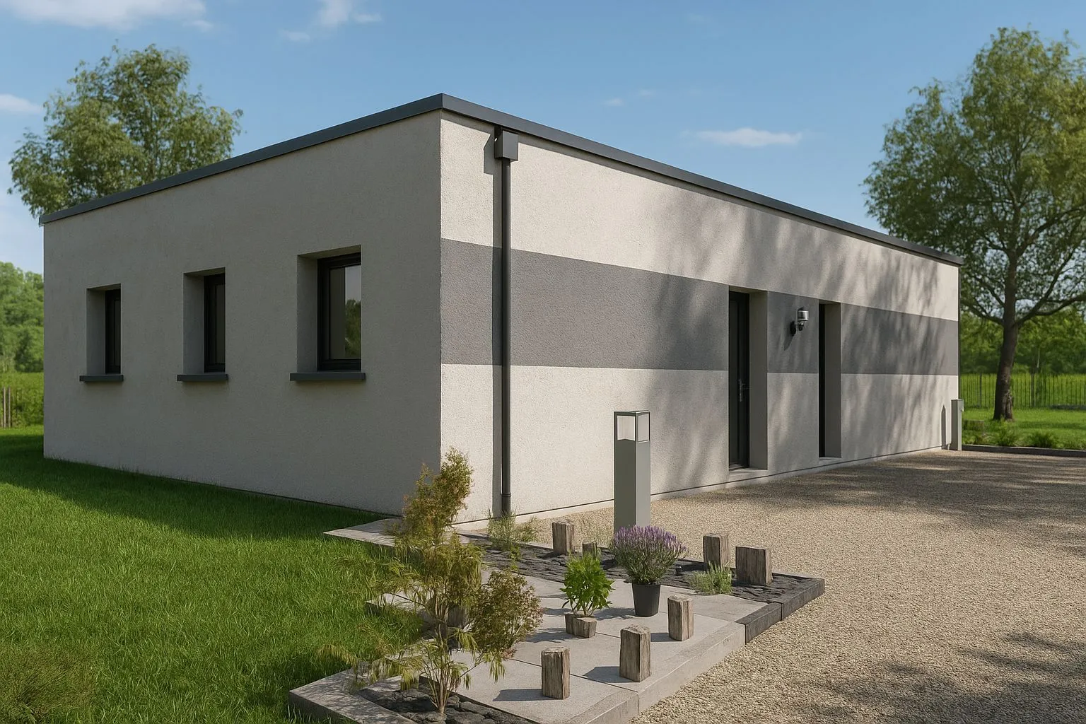 Maison neuve à Mesnil-Roc'h