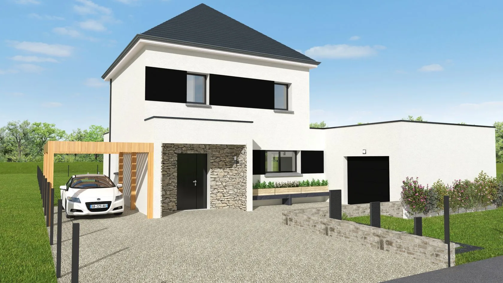 Maison neuve à Mesnil-Roc'h