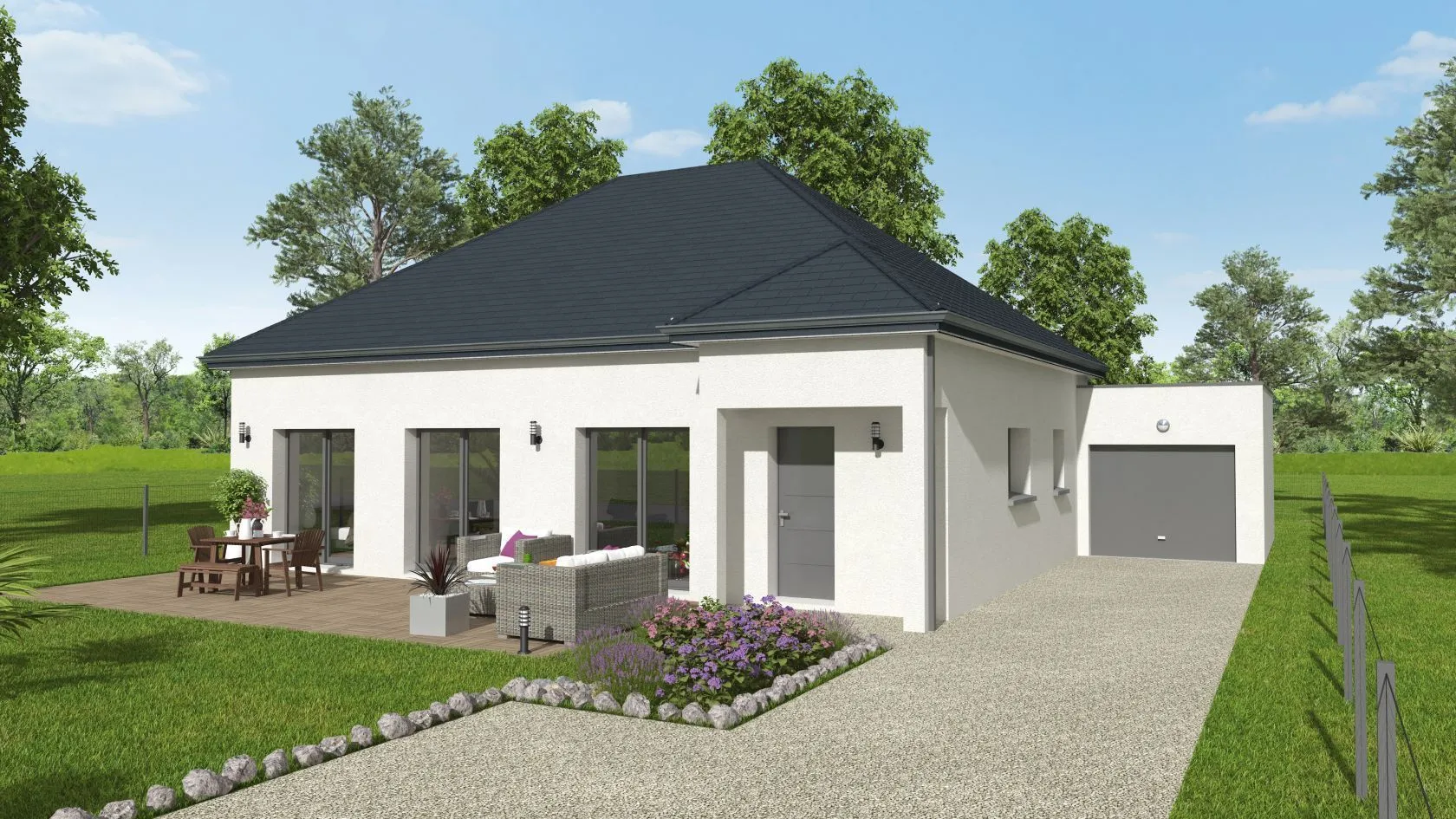 Maison neuve à Mesnil-Roc'h