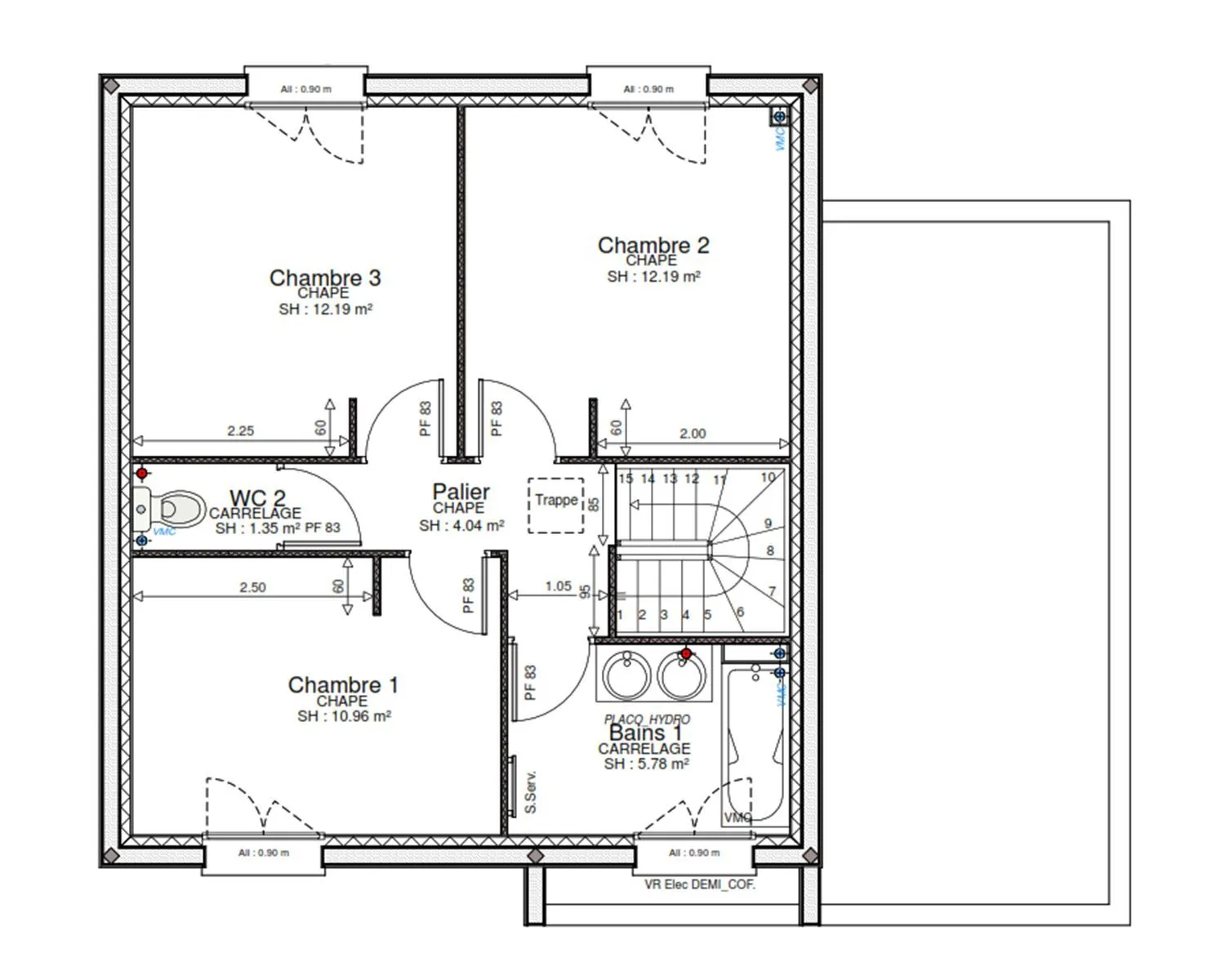 Lima 3ch100 — modèle de maison