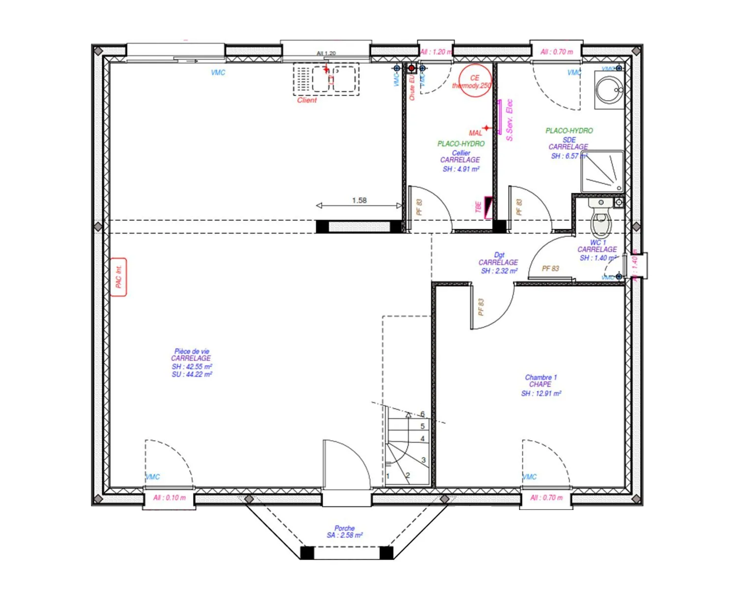 Coquelicot 4ch120 — modèle de maison