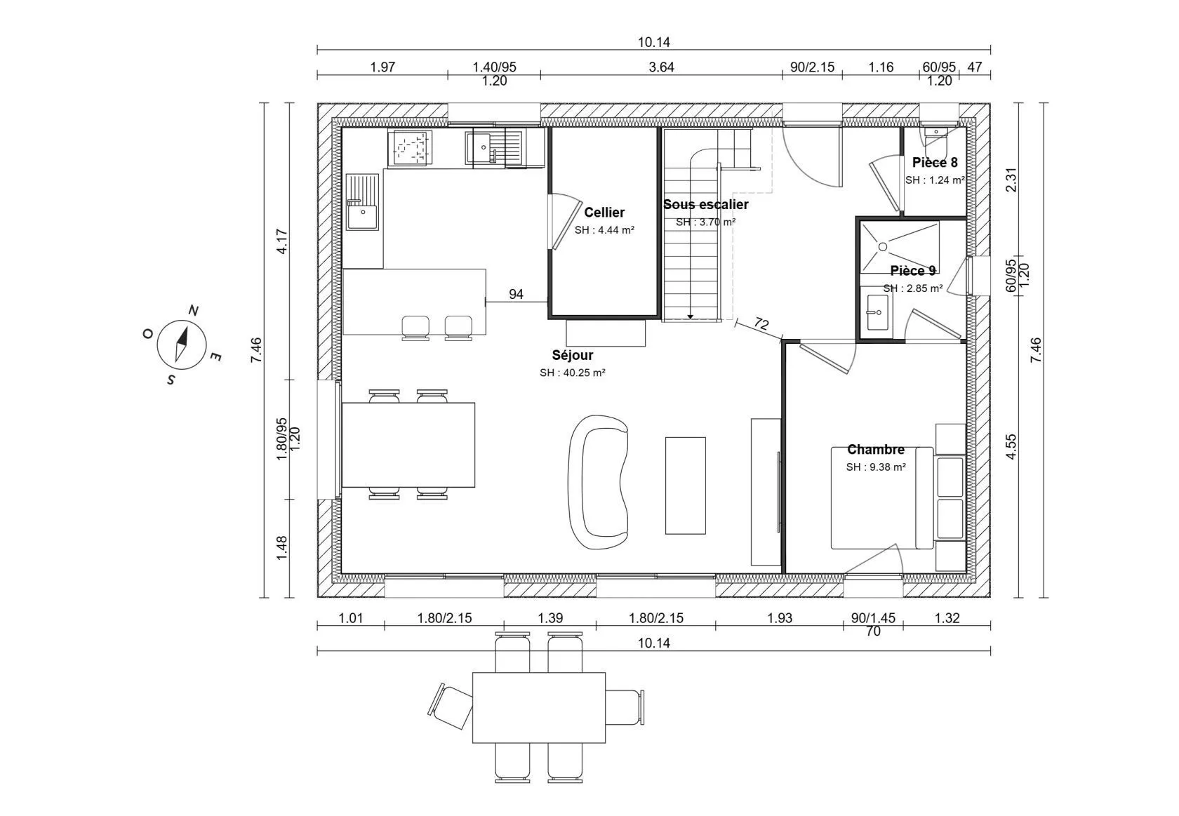 Maison neuve 105 m² à Plogastel-Saint-Germain (29710)