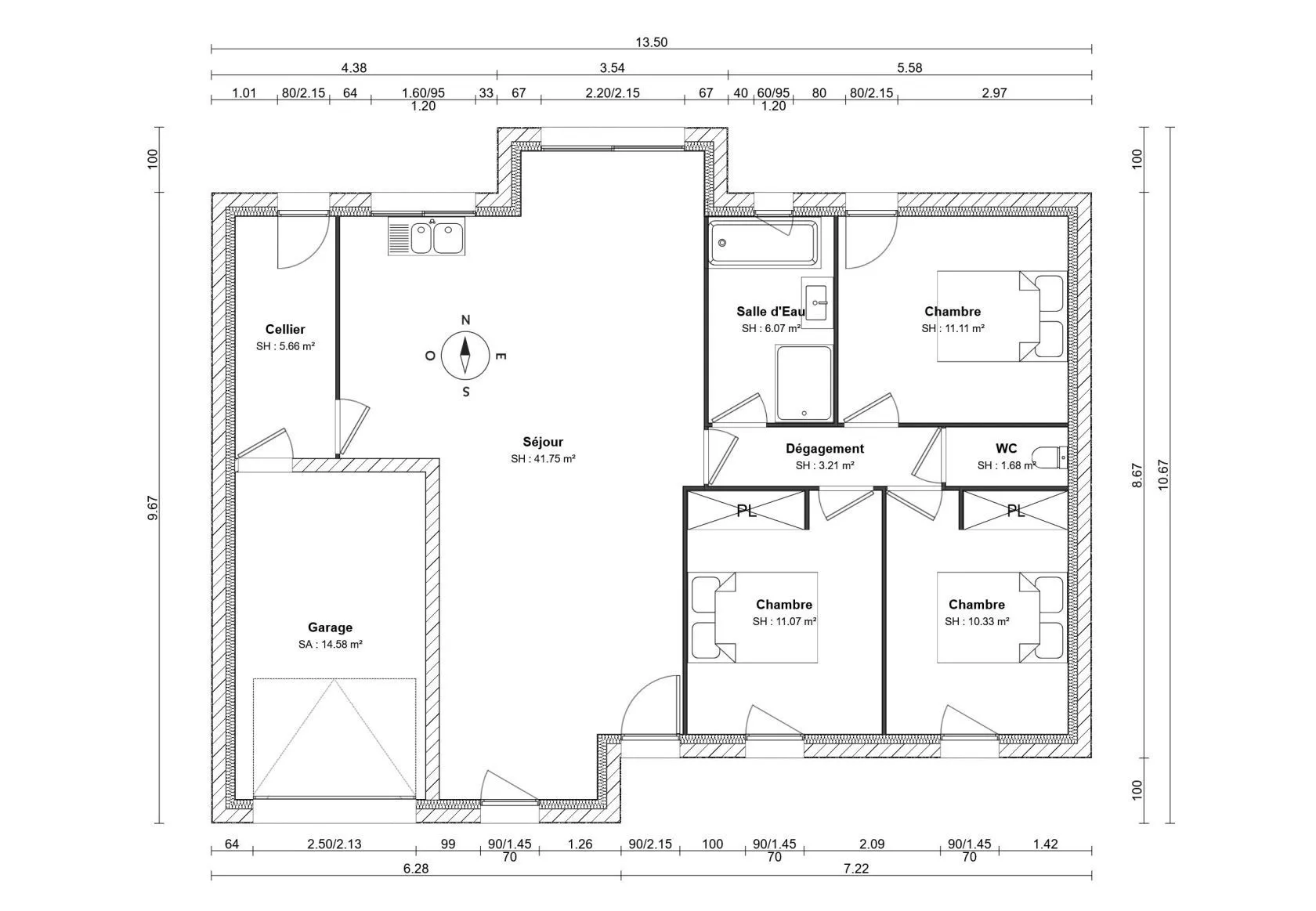 Maison neuve 90 m² à Penmarch (29760)