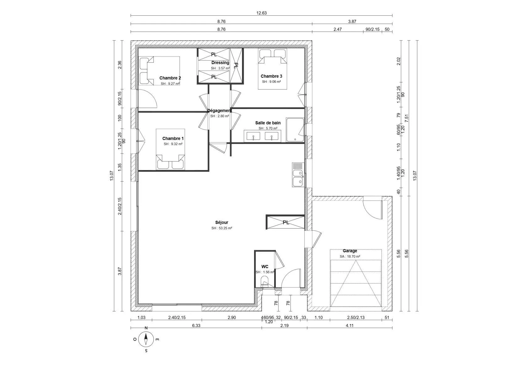 Maison neuve 94 m² à Quimperlé (29300)