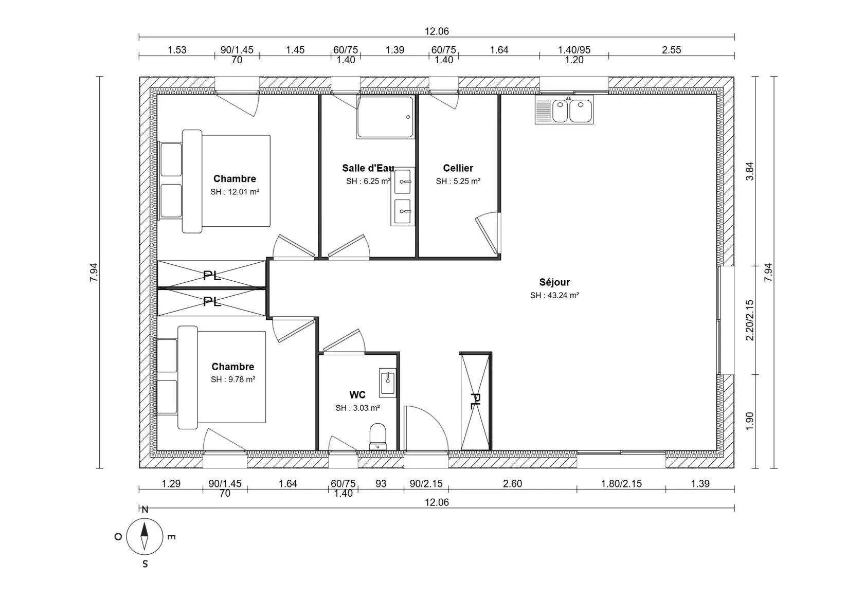 Maison neuve 80 m² à Quimper (29000)