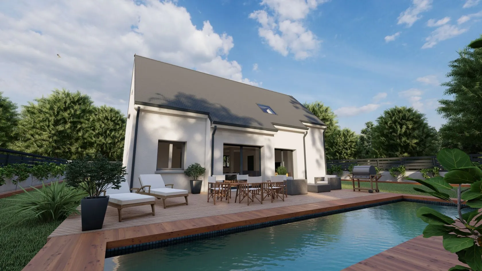 Maison neuve 101 m² à Nouzilly (37380)