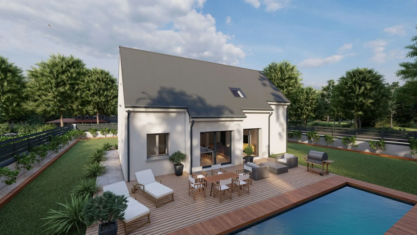 Maison neuve 101 m² à Nouzilly (37380)