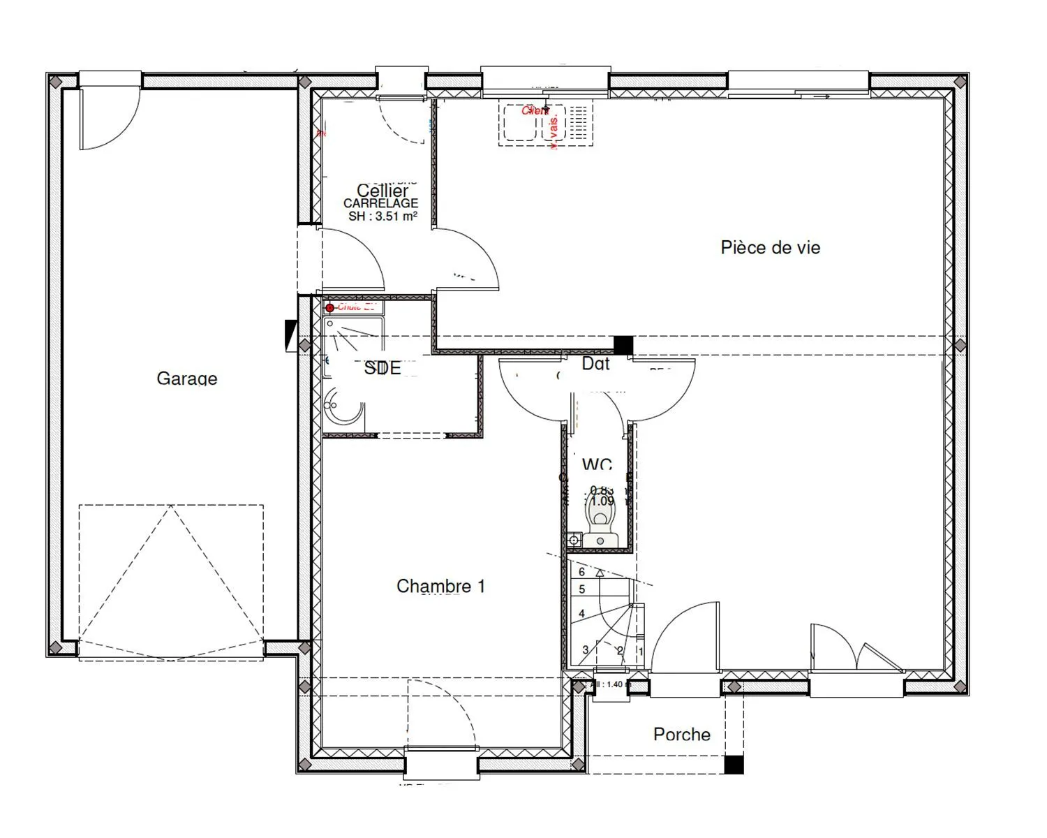 Maison neuve 100 m² à Descartes (37160)