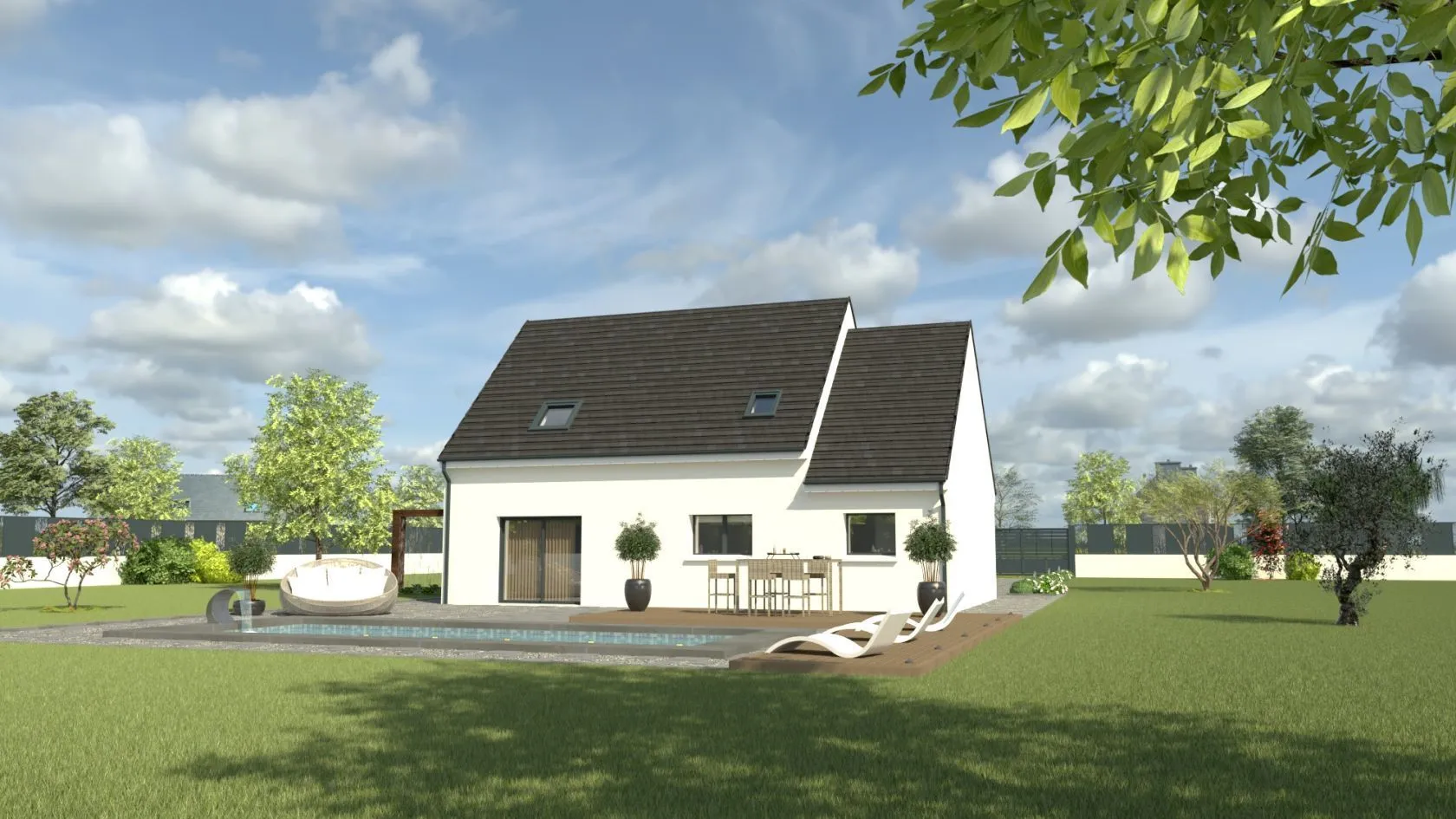 Maison neuve 100 m² à Descartes (37160)