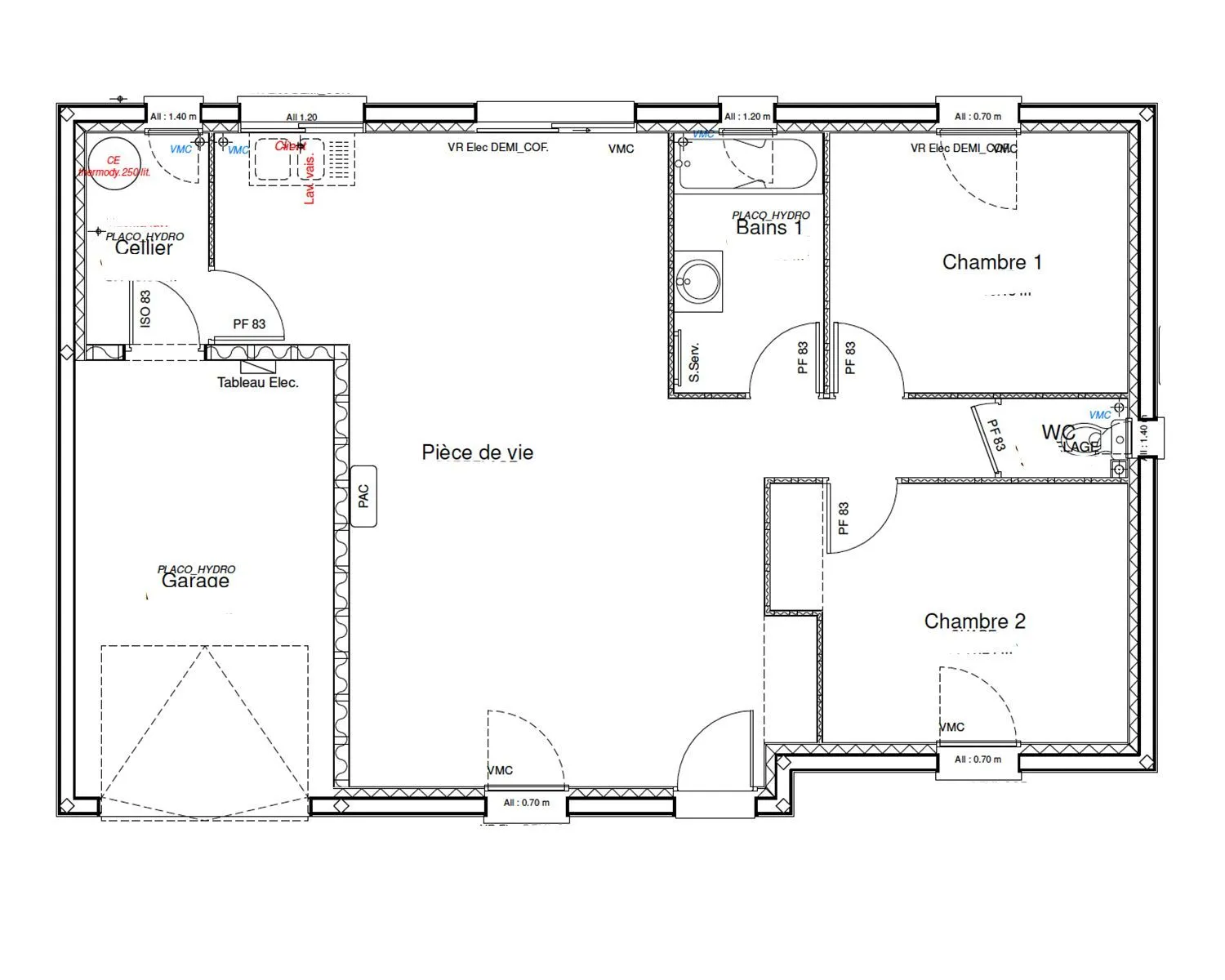 Maison neuve 70 m² à Mettray (37390)
