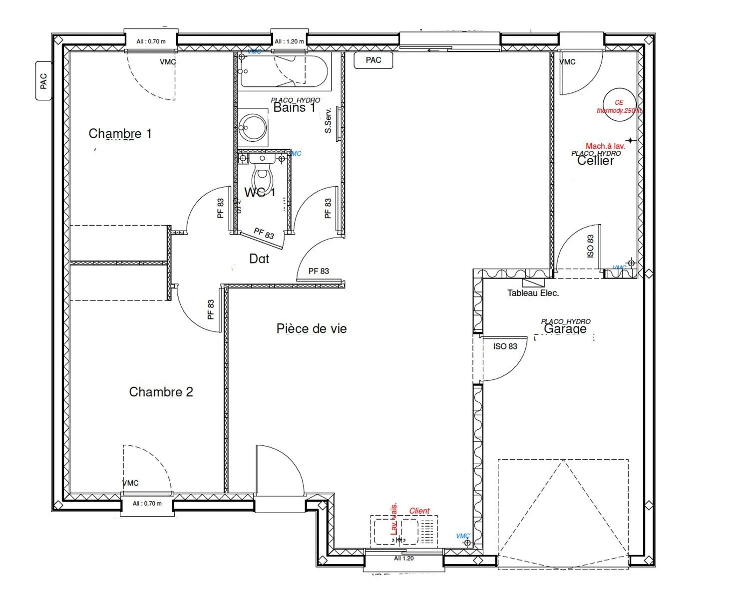 Maison neuve 70 m² à Avoine (37420)