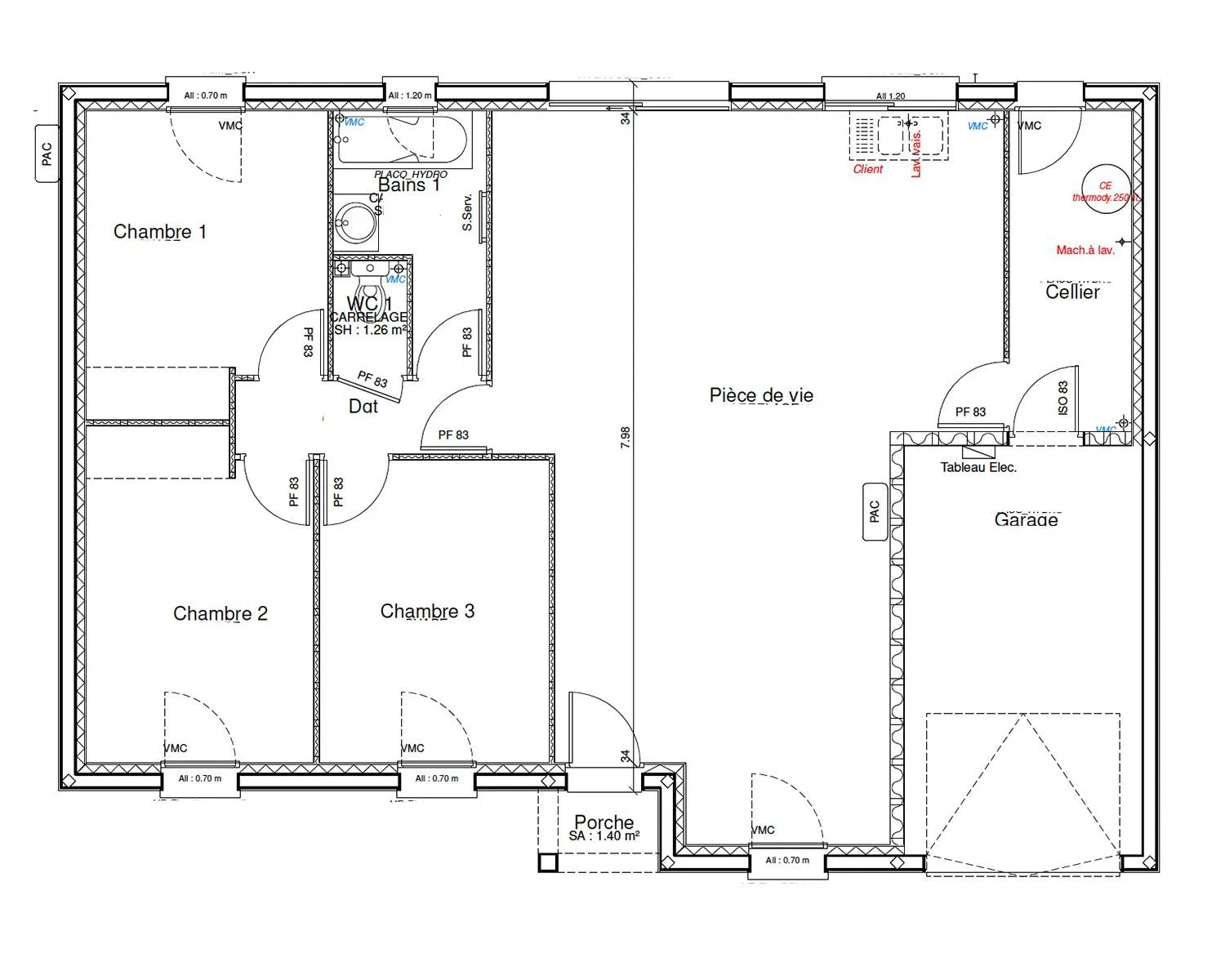 Maison neuve 90 m² à Mosnes (37530)
