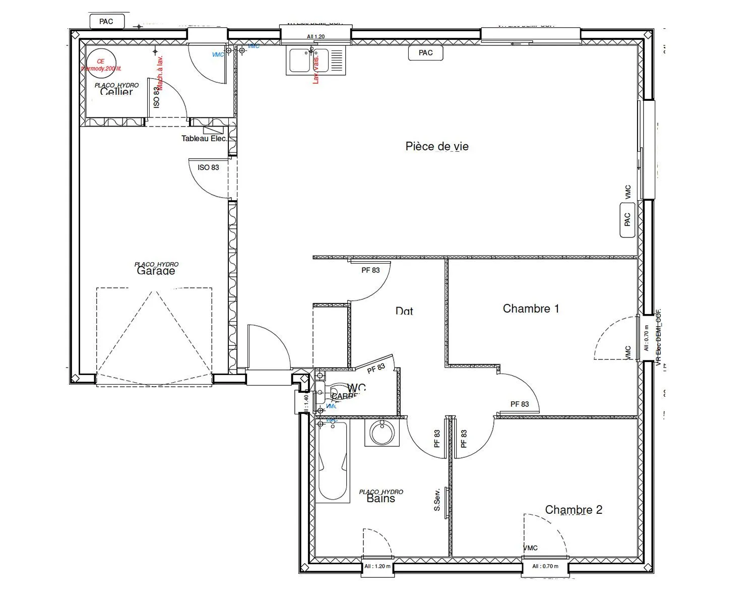 Maison neuve 80 m² à Beaumont-la-Ronce (37360)