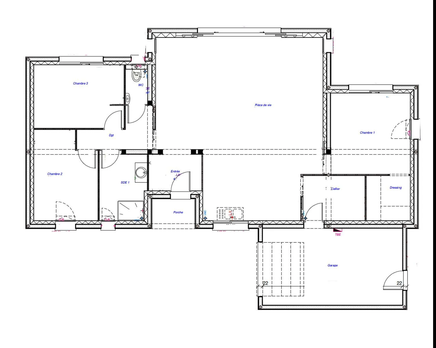 Maison neuve 118 m² à Athée-sur-Cher (37270)