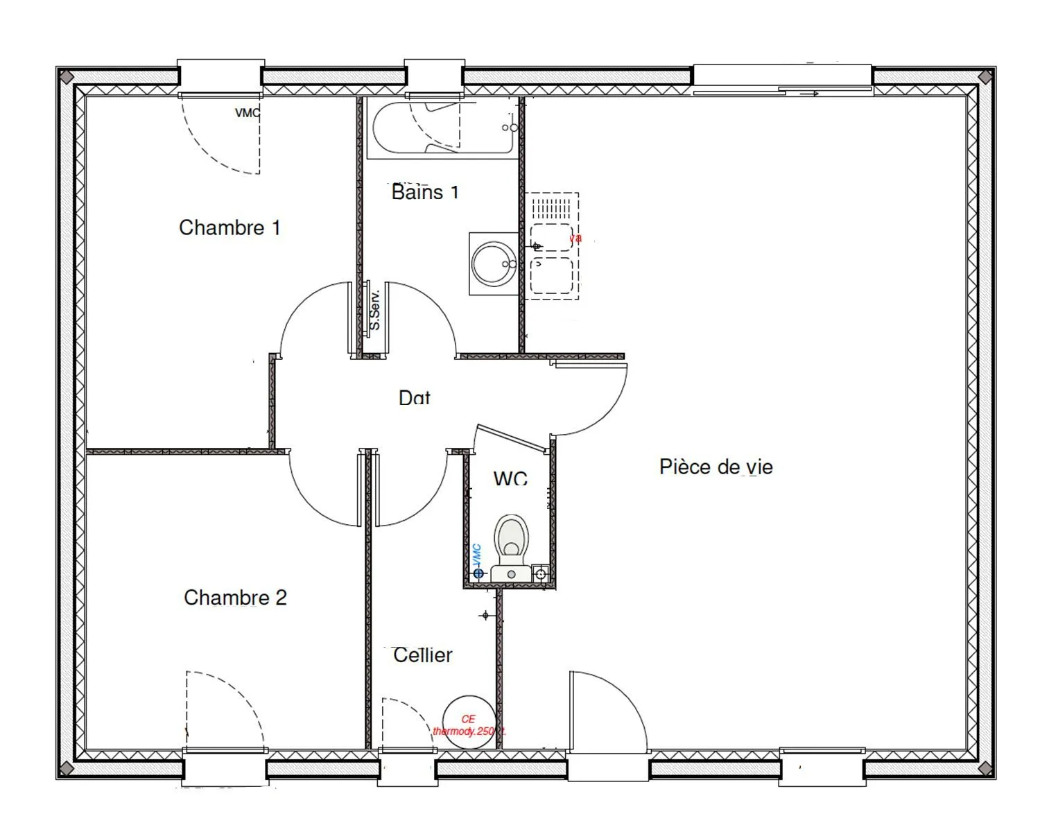 Maison neuve 70 m² à Avoine (37420)