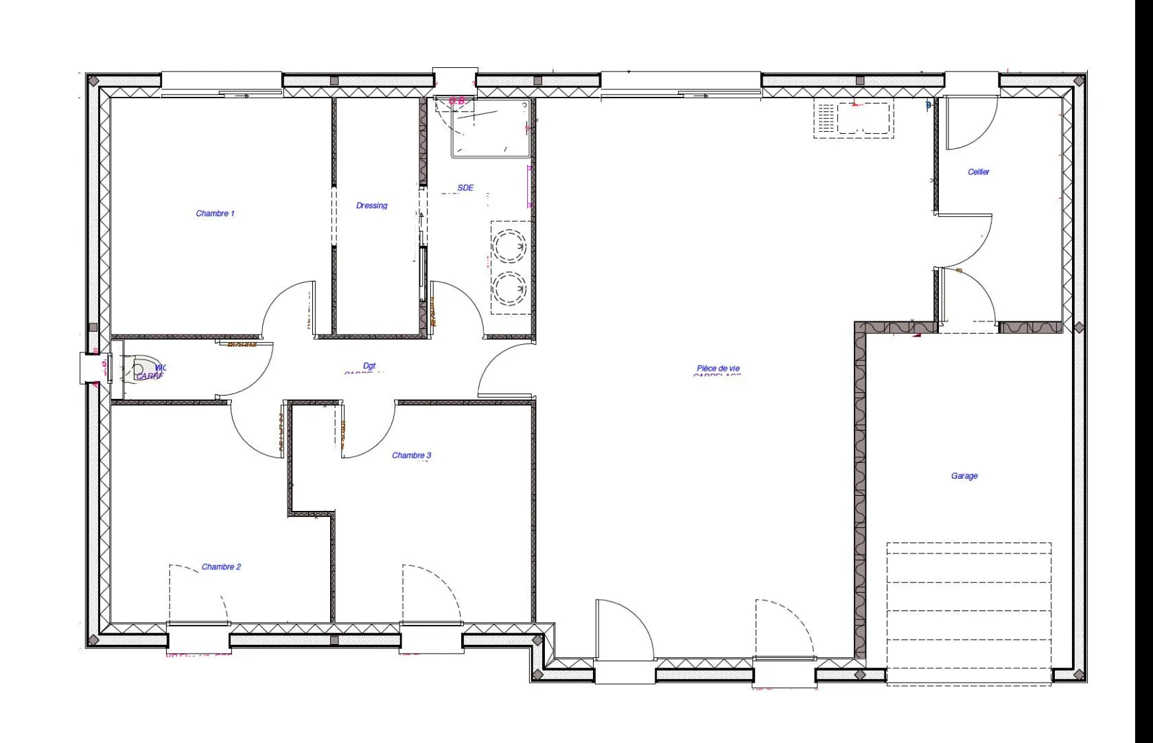 Maison neuve 98 m² à Saint-Julien-de-Chédon (41400)