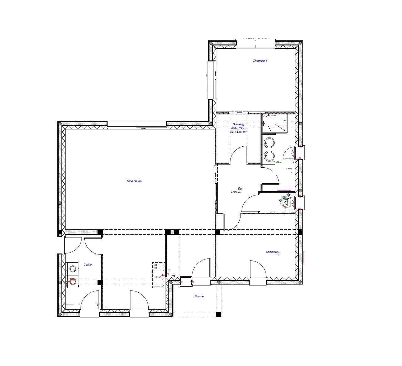 Maison neuve 95 m² à Vineuil (41350)