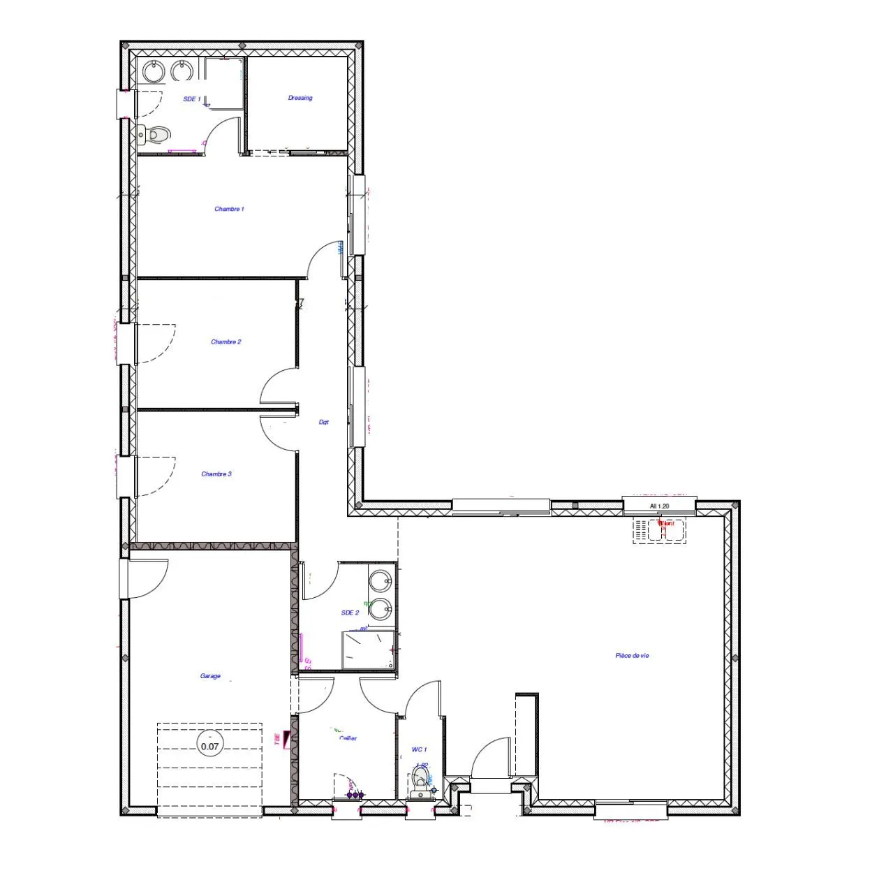 Maison neuve 109 m² à Saunay (37110)