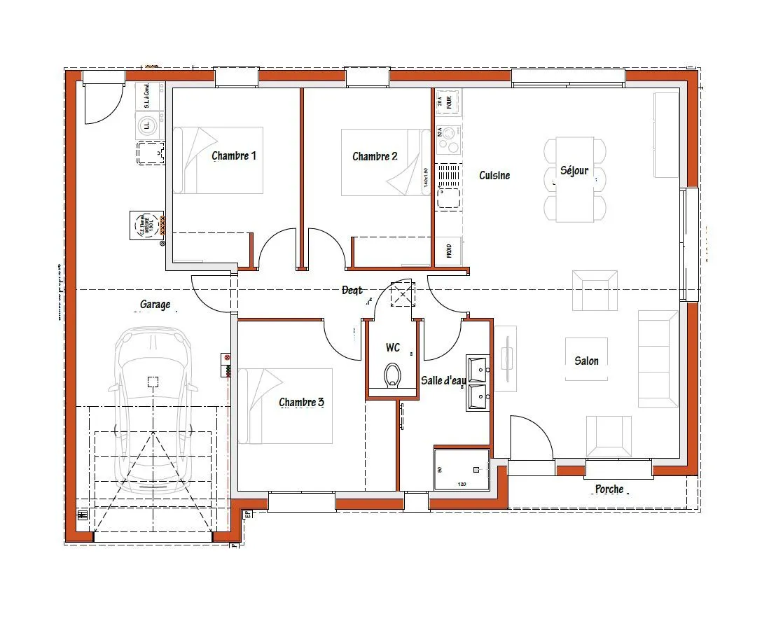 Maison neuve 80 m² à Notre-Dame-de-Monts (85690)