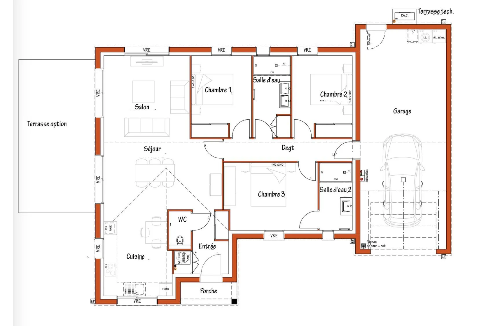 Maison neuve 102 m² à Apremont (85220)