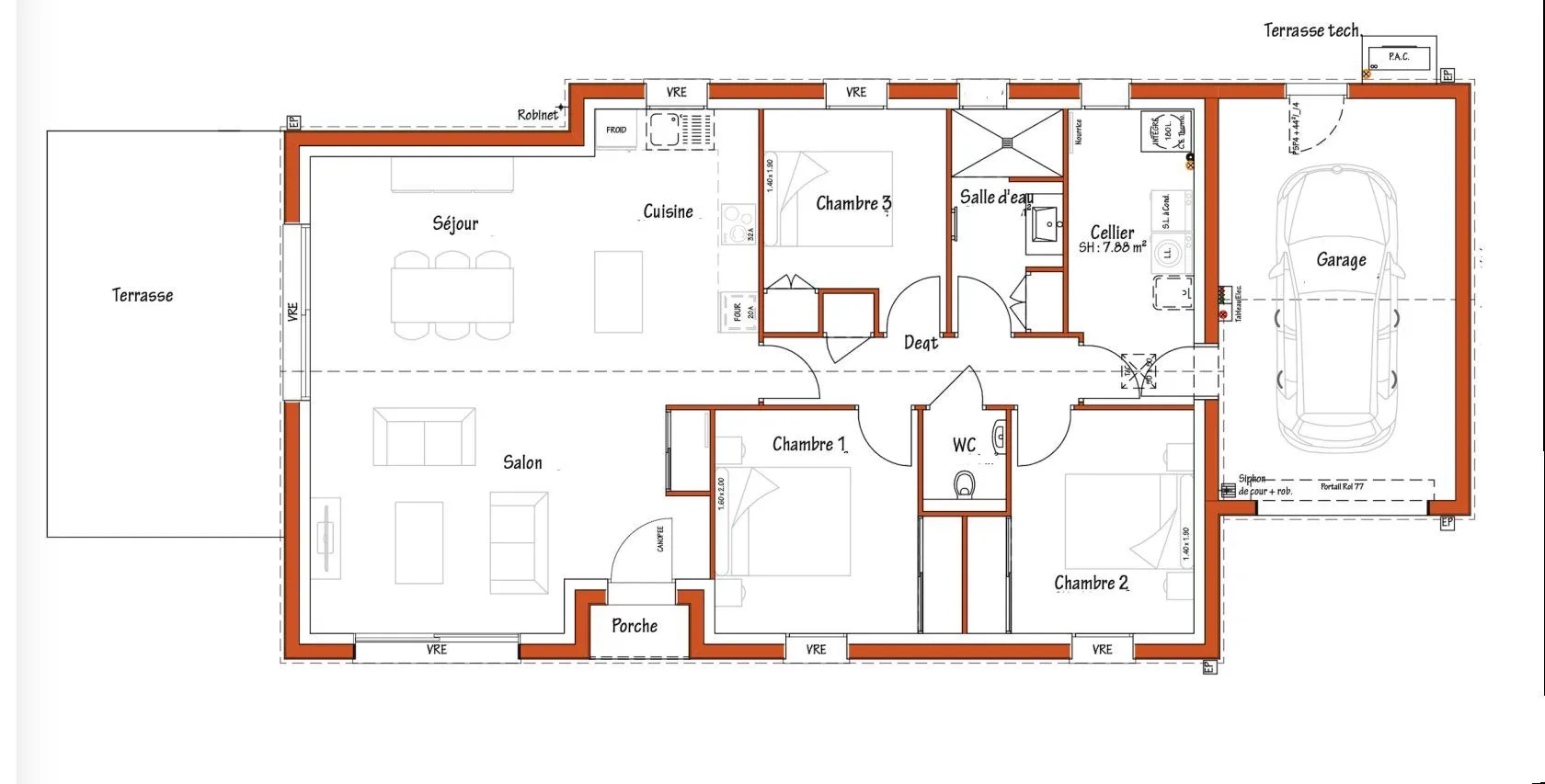 Maison neuve 93 m² à Saint-Hilaire-de-Riez (85270)