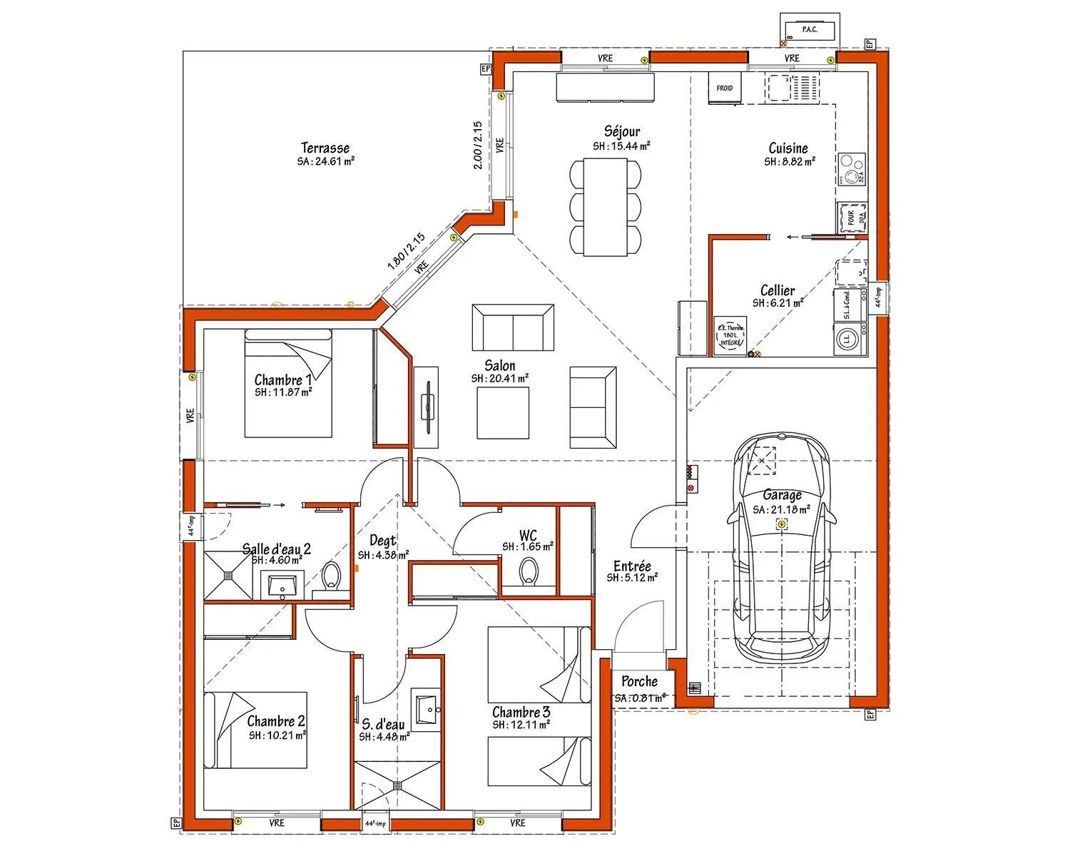 Maison neuve 102 m² à Notre-Dame-de-Monts (85690)
