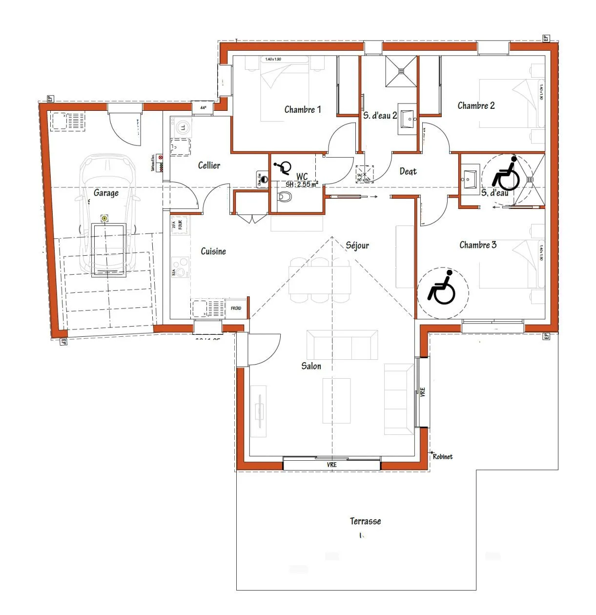Maison neuve 96 m² à L'Aiguillon-sur-Vie (85220)