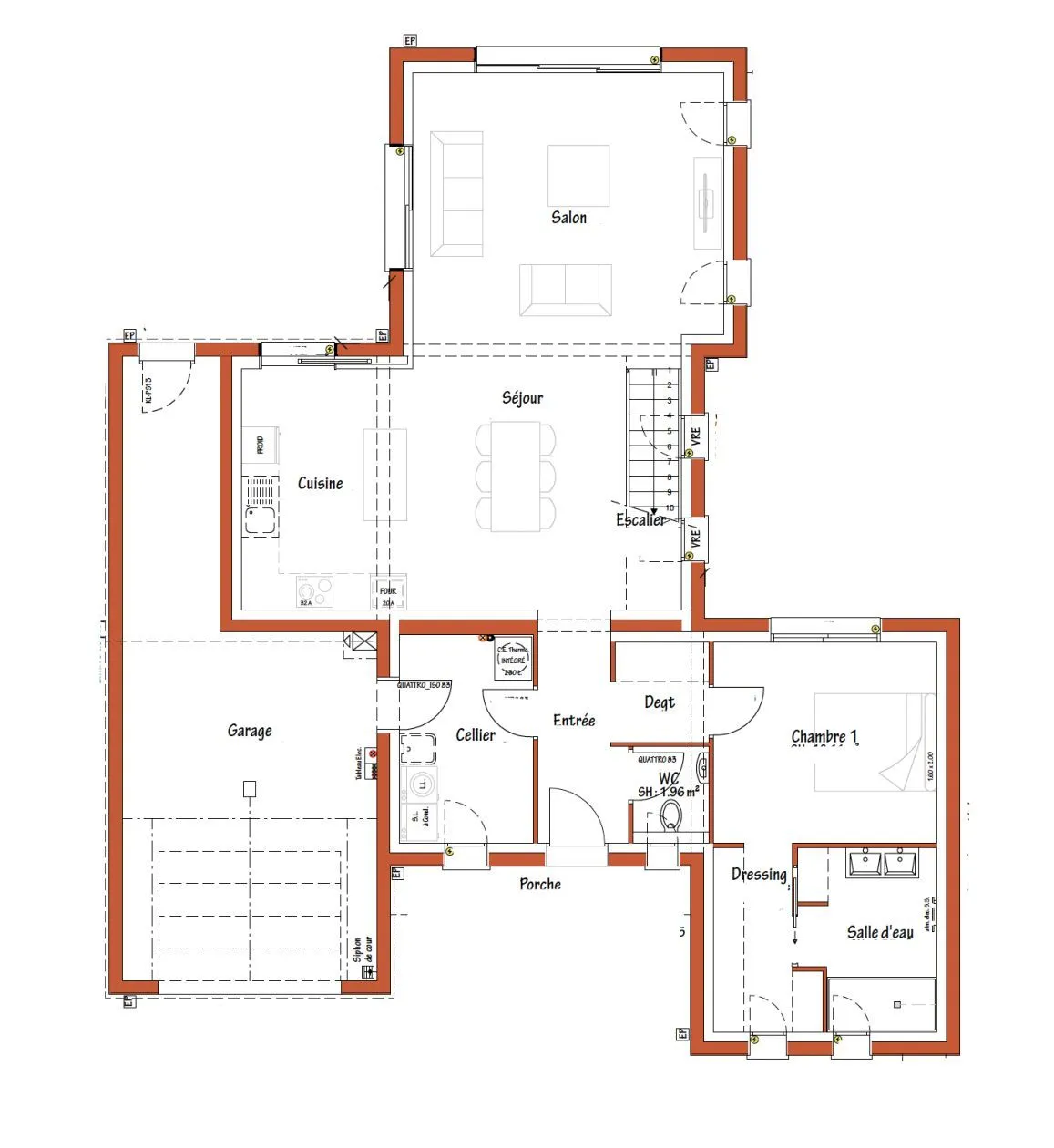 Maison neuve 122 m² à Notre-Dame-de-Monts (85690)