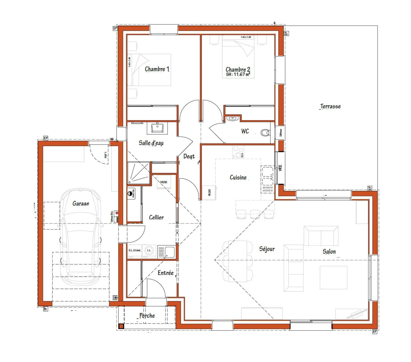 Maison neuve 97 m² à La Garnache (85710)