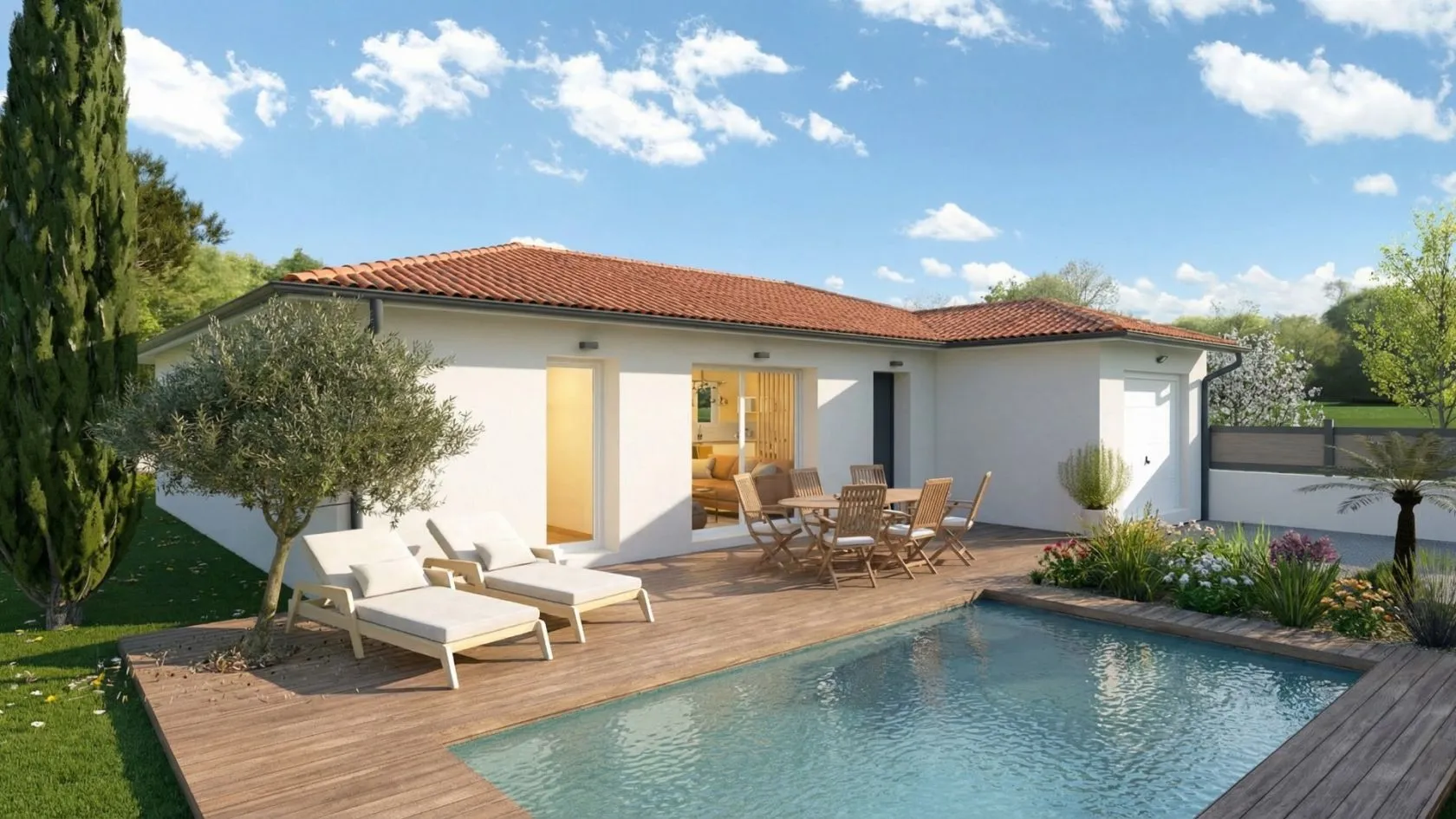 Maison neuve 90 m² à Gastes (40160)