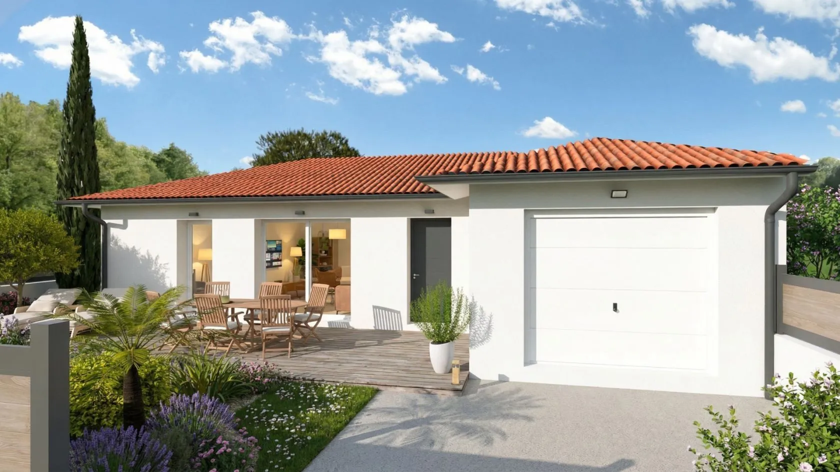 Maison neuve 90 m² à Gastes (40160)