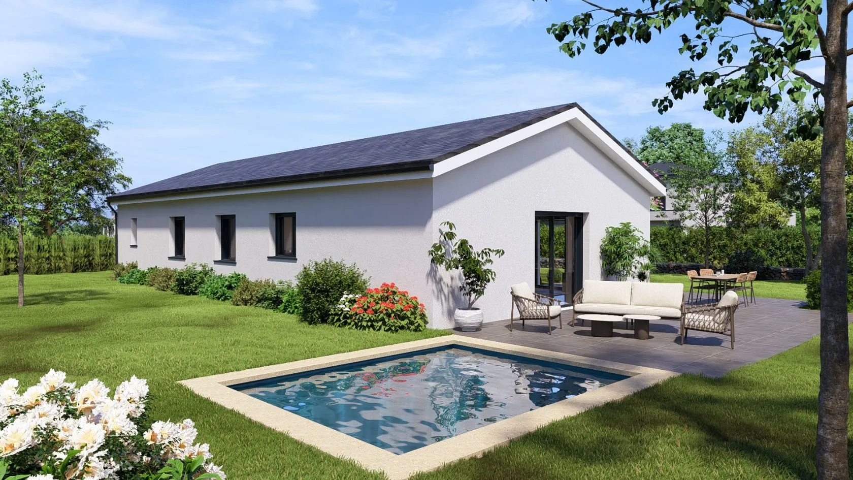 Maison neuve 90 m² à Satolas-et-Bonce (38290)
