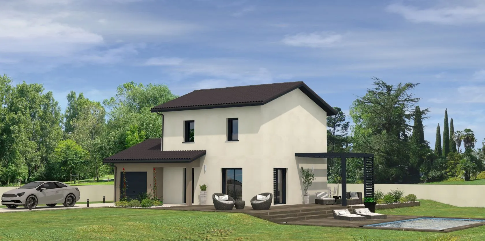 Maison neuve 90 m² à Cervens (74550)
