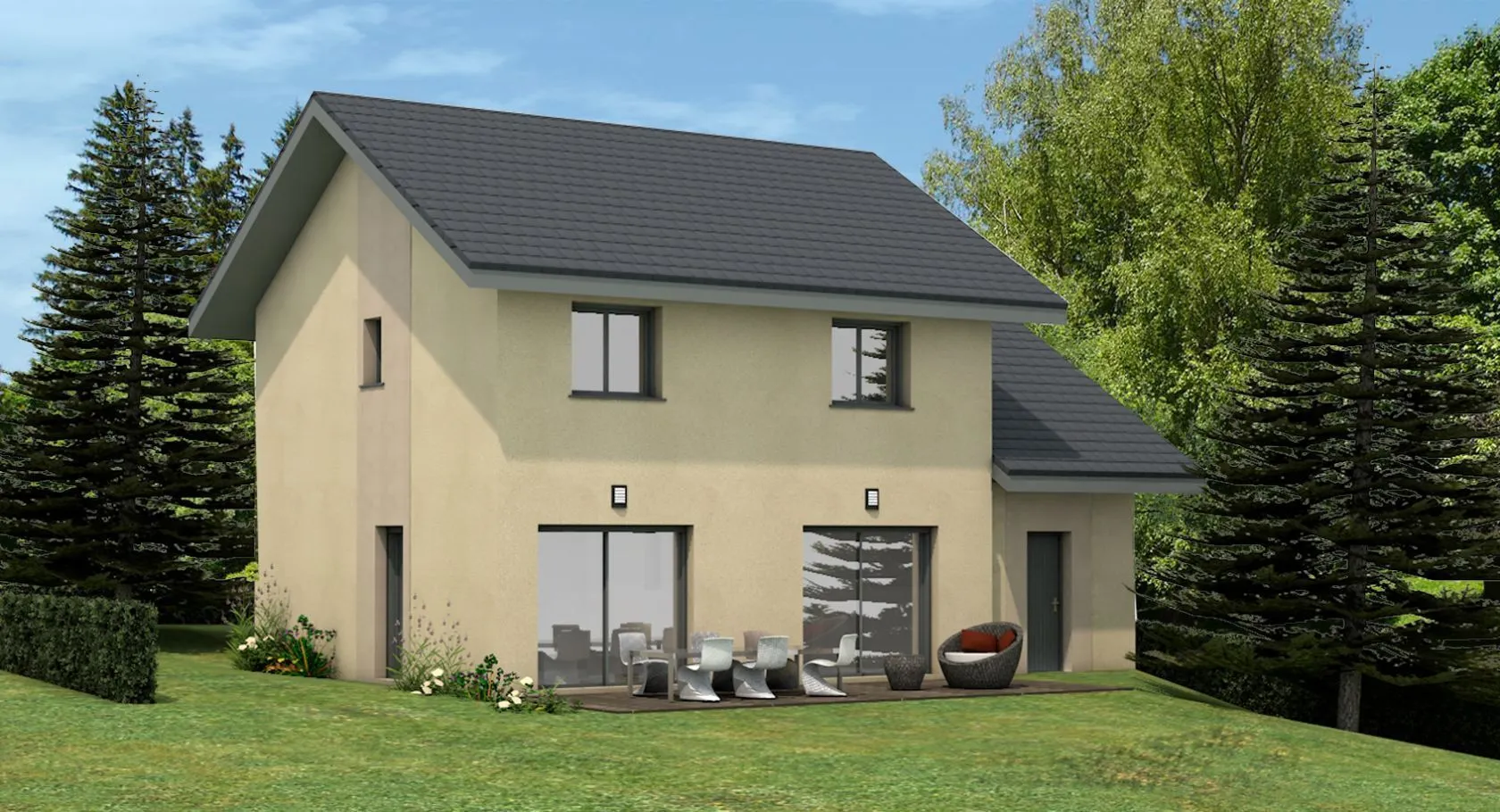 Maison neuve 90 m² à Cervens (74550)