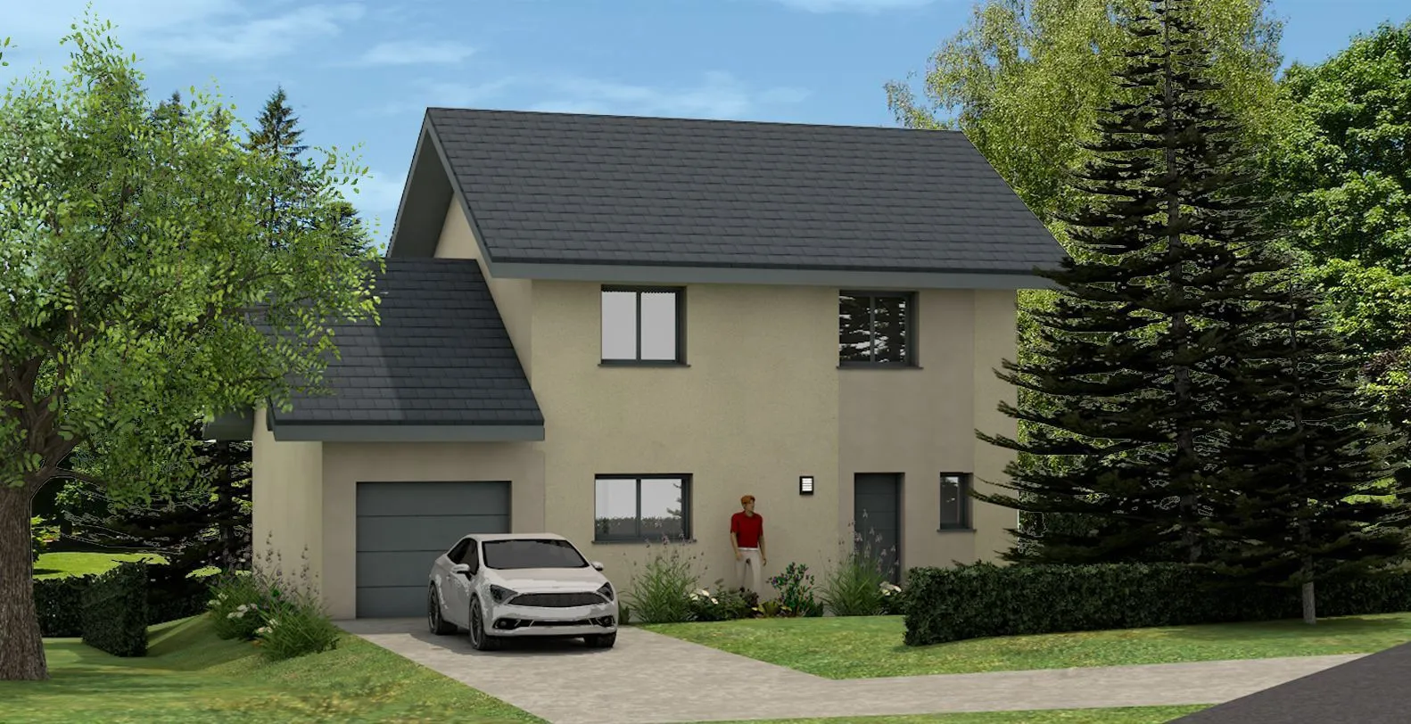 Maison neuve 90 m² à Cervens (74550)