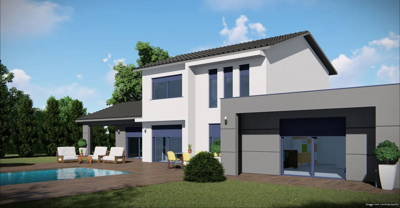 Maison neuve 130 m² à Bons-en-Chablais (74890)