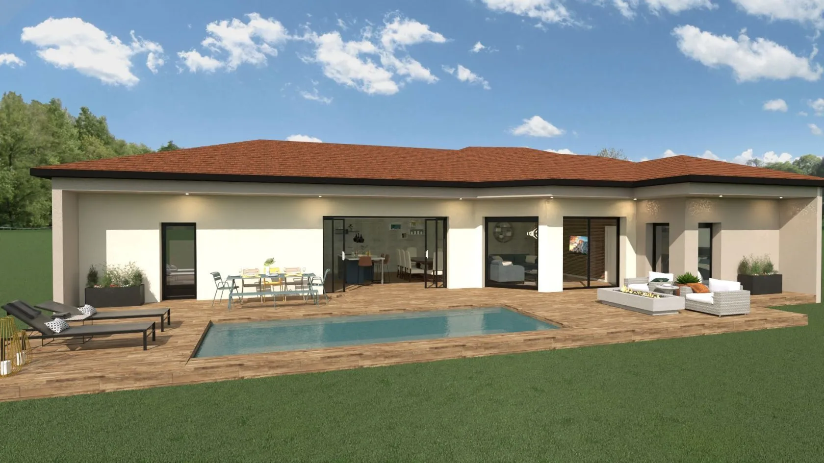 Maison neuve 130 m² à Genas (69740)