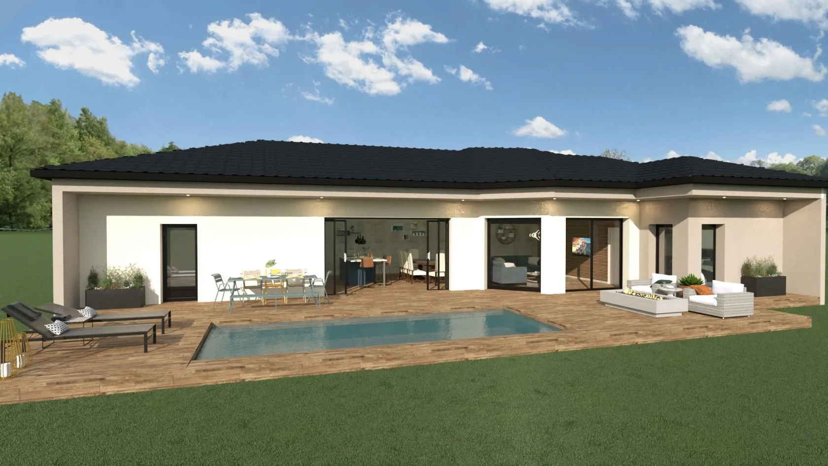 Maison neuve 130 m² à Genas (69740)