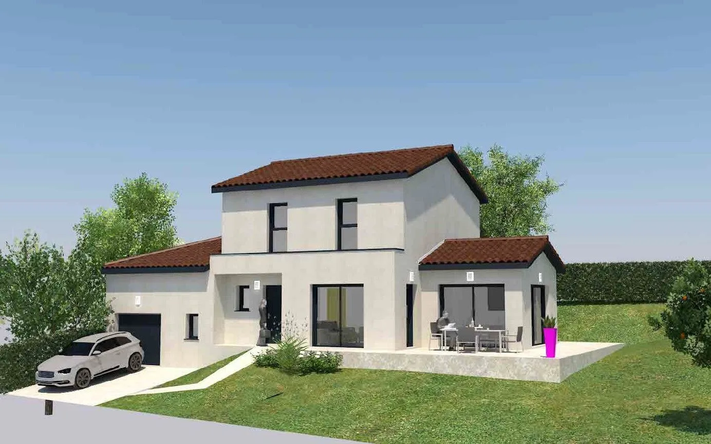 Terrain en pente acces par le bas Anthony — modèle de maison