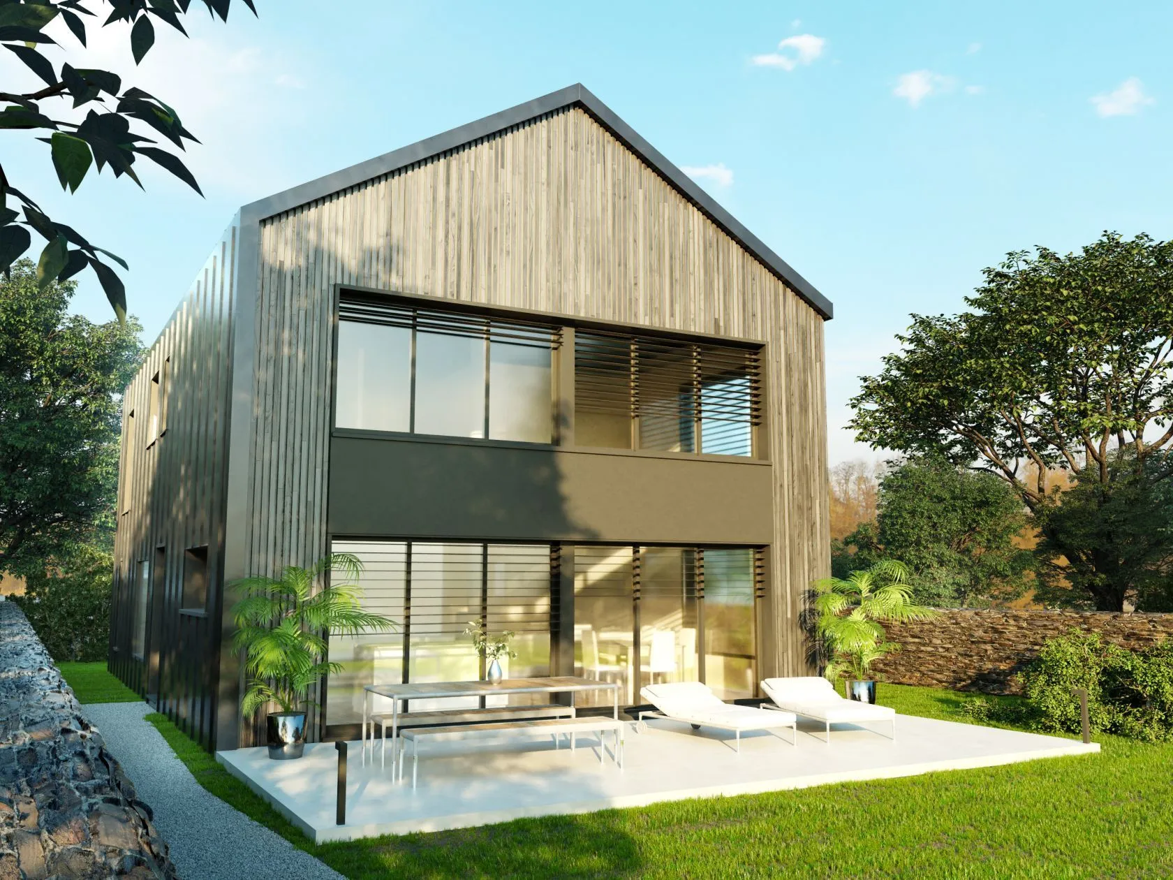 Maison neuve à Bécon-les-Granits