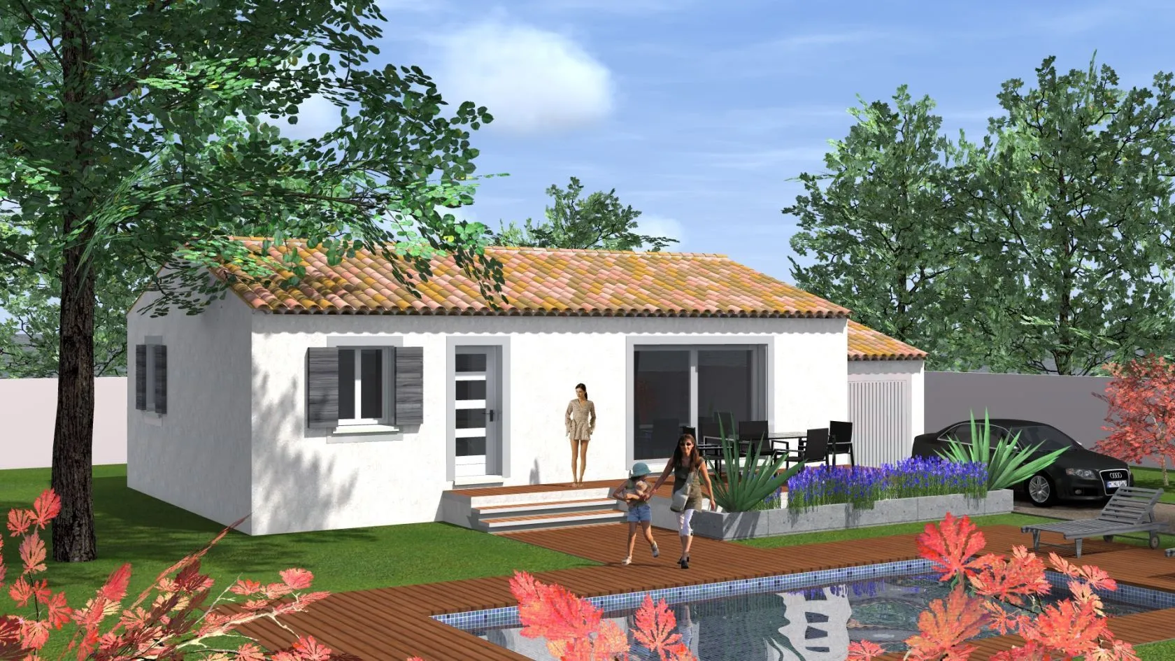Maison neuve 75 m² à Gaujac (30330)