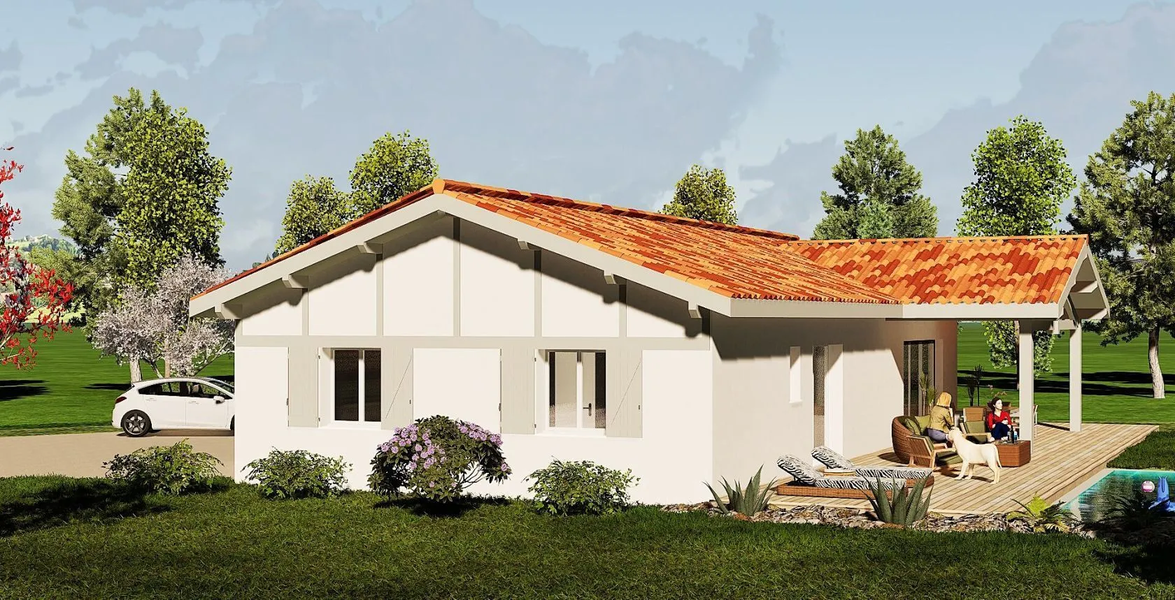 Maison neuve 128 m² à Saubrigues (40230)