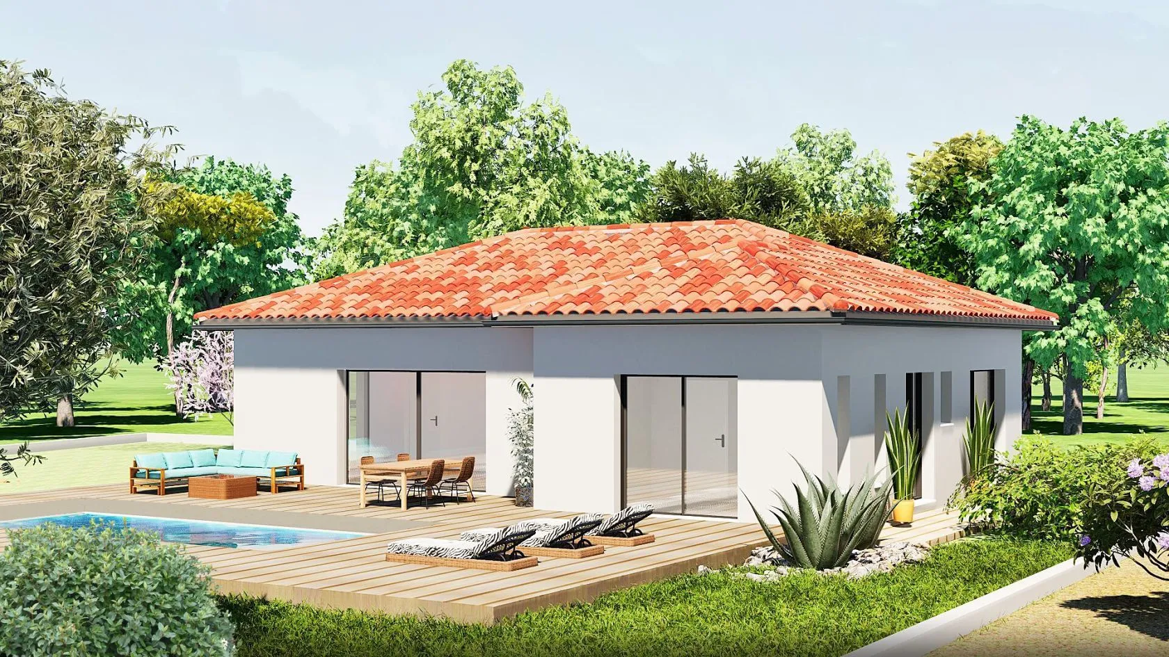 Maison neuve 104 m² à Saint-Martin-de-Seignanx (40390)