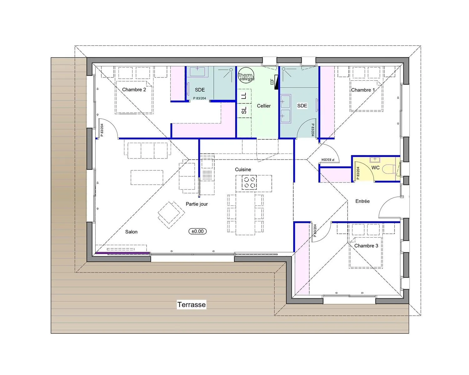 Maison neuve 104 m² à Josse (40230)