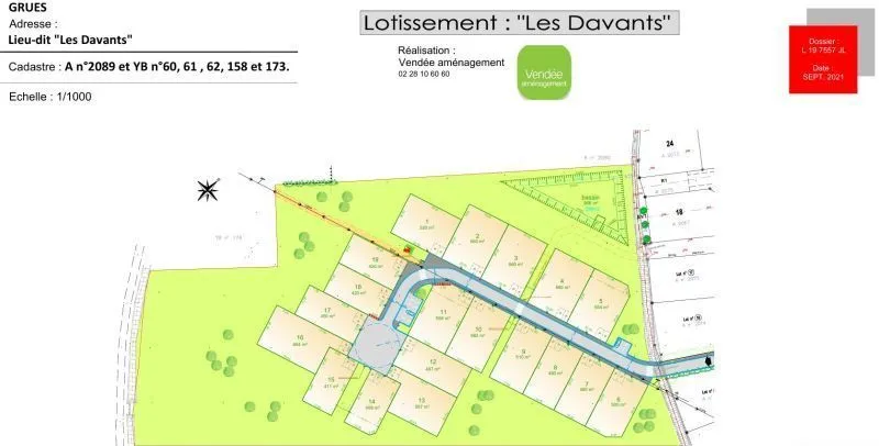 Terrain à bâtir 420 m² à Grues (85580)