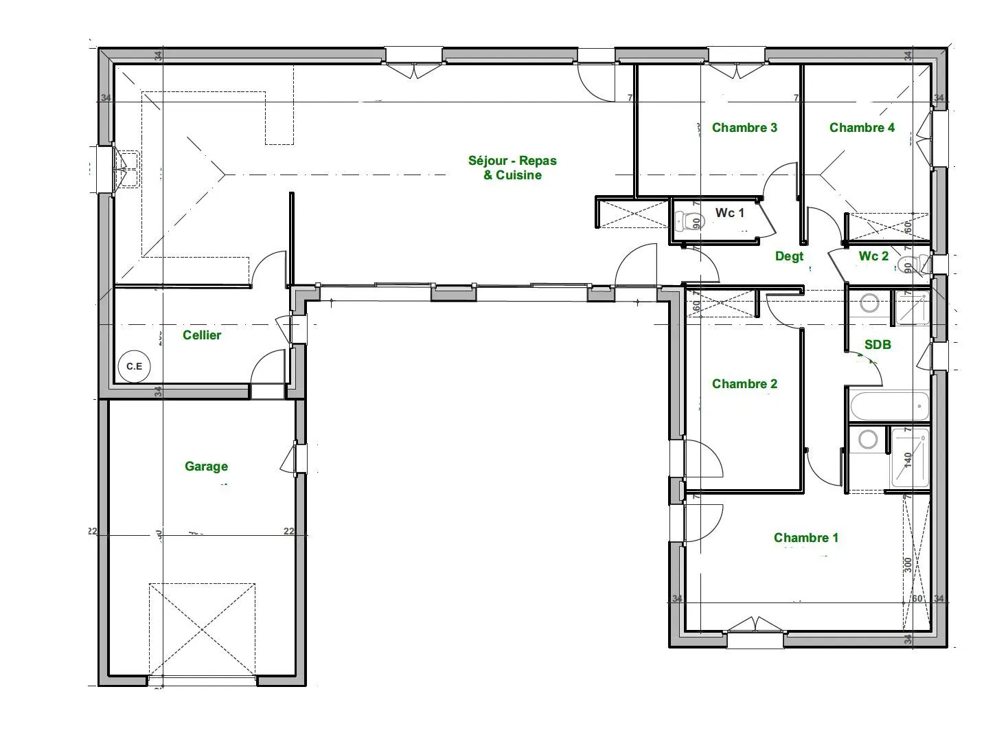 Maison neuve 130 m² à Montferrier-sur-Lez (34980)