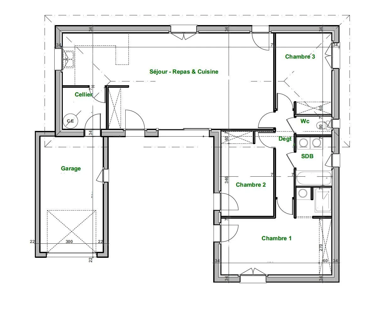 Maison neuve 92 m² à Nissan-lez-Enserune (34440)
