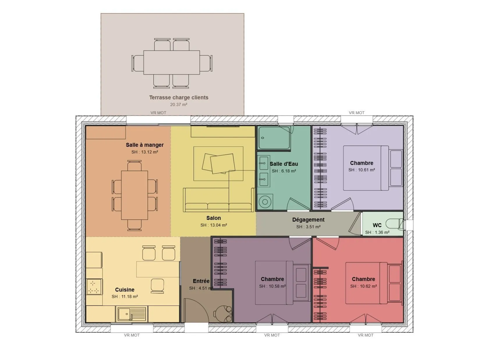 Maison neuve 85 m² à Saulzet (03800)