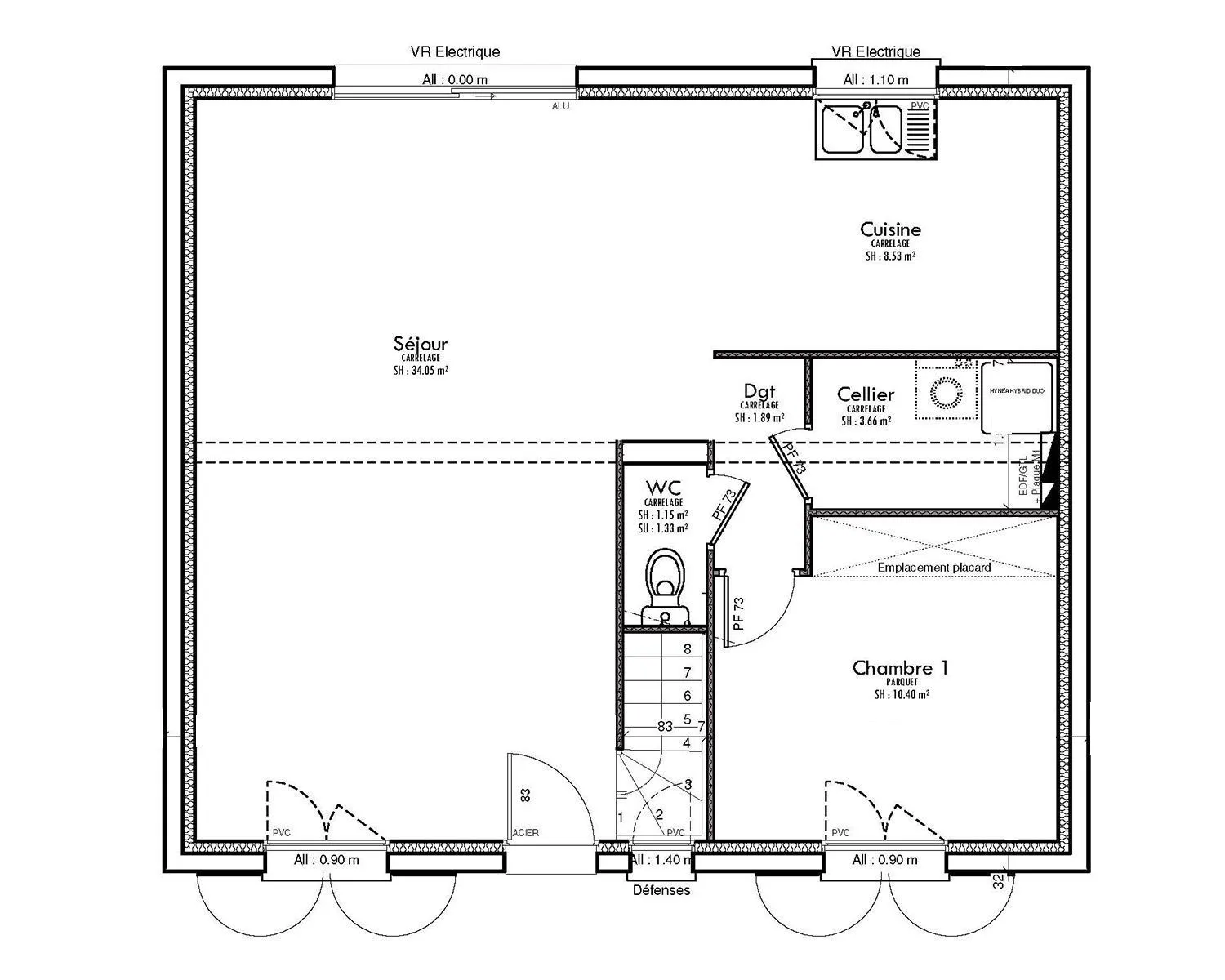 Maison neuve 94 m² à Penchard (77124)